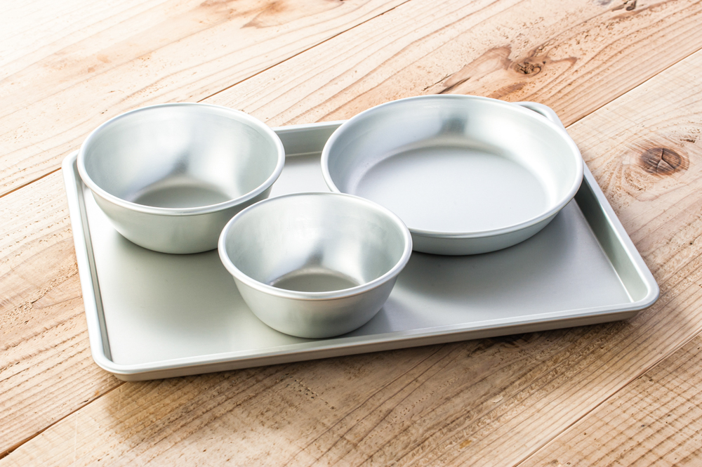 アルマイト3食皿 アルマイト食器 ランチプレート3食 Lunch plate 3cup/anodized