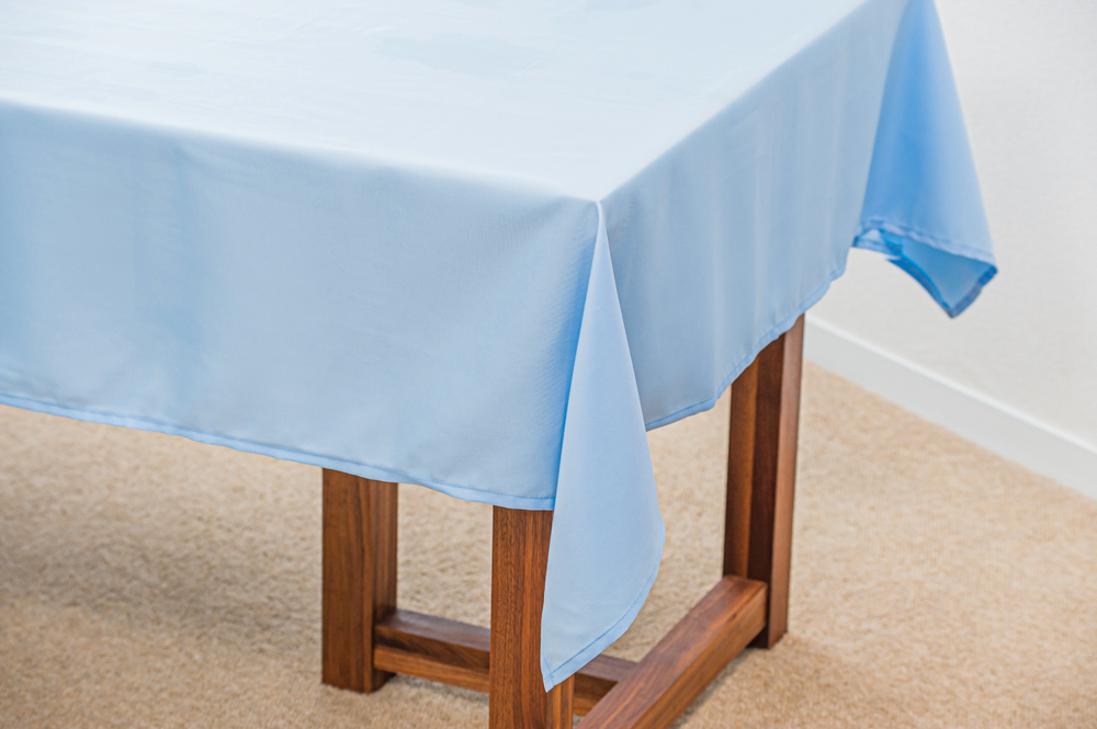 テーブルクロス PE スカイブルー 150×200cm <br><br>No.000433｜Dish