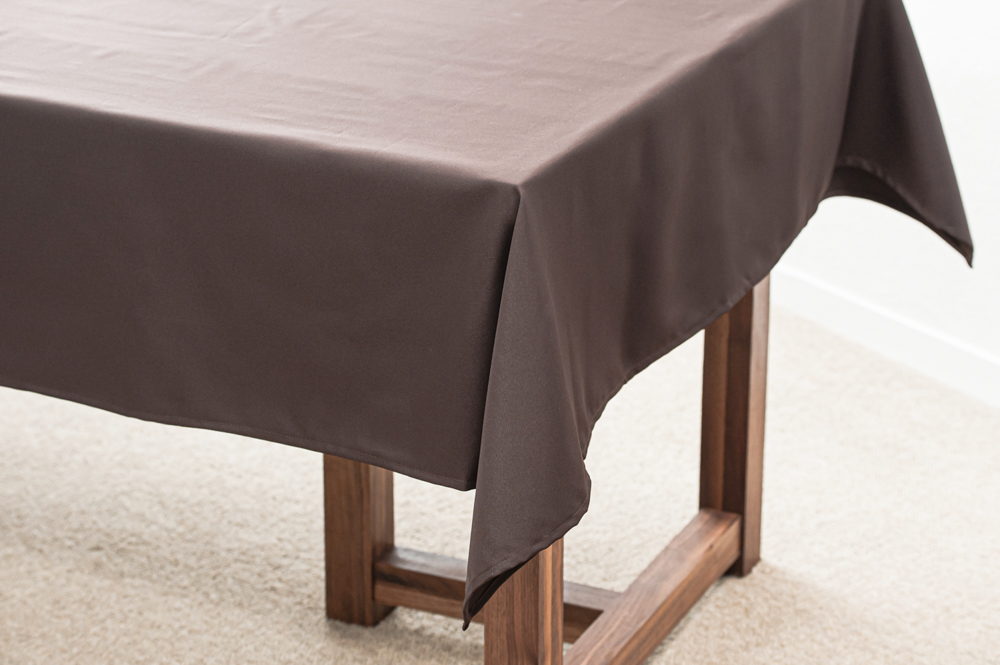 テーブルクロス PE 濃茶 150×210cm <br><br>No.000438｜Dish works RENTAL