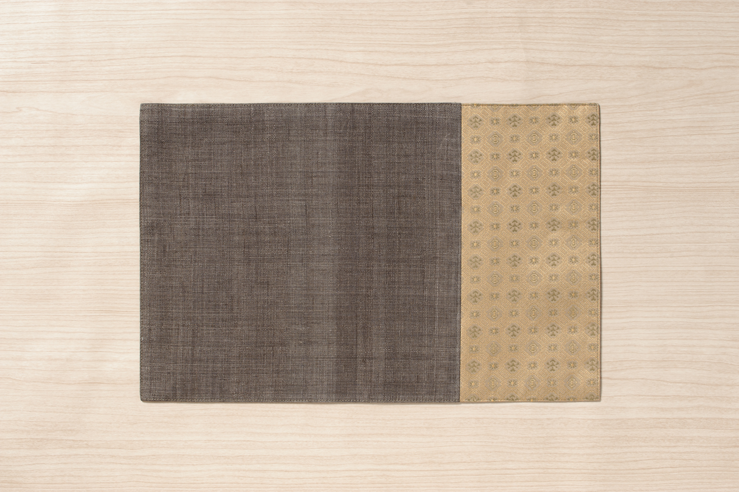 華わびぎれ麻布ランチョンマット（黒）26×40cm <br><br>No