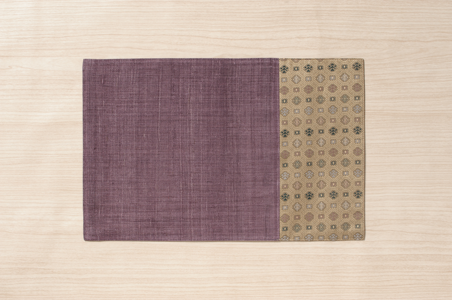華わびぎれ麻布ランチョンマット（黒）26×40cm <br><br>No